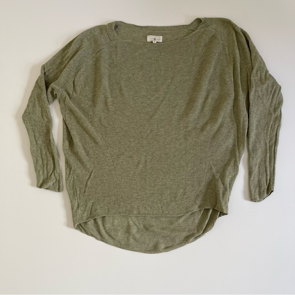 Lou & Grey Ribbed Knit Boxy High-Low Hem